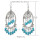 Retro Turquoise Tassel Earrings Bohemian Women Accessories